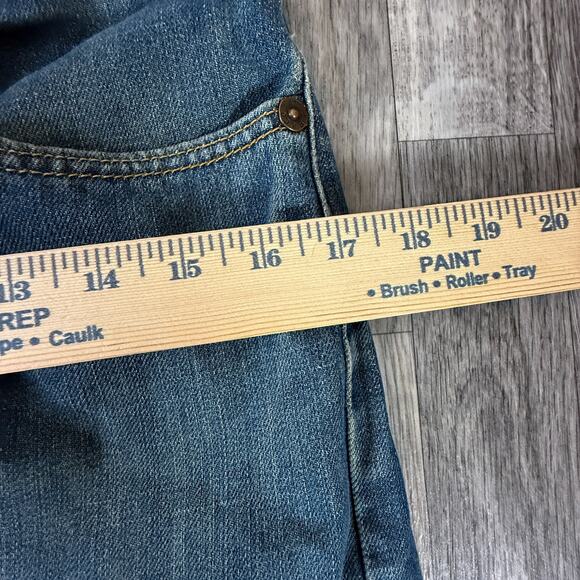 Levi’s 514 Slim Straight Jeans 28x28 Blue Denim Youth Boys Distressed Worn Fade - Picture 8 of 8